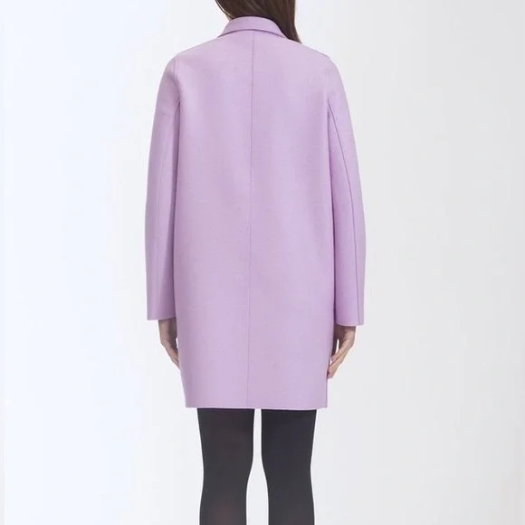 Harris Wharf London Pressed Wool Cocoon Coat, IT40 (US4), Lilac, NWT - Picture 3 of 6